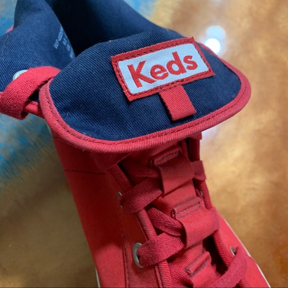 Keds Rookie Loop de Loop High Top Red Lace Up Sneakers size 9 - Picture 10 of 12